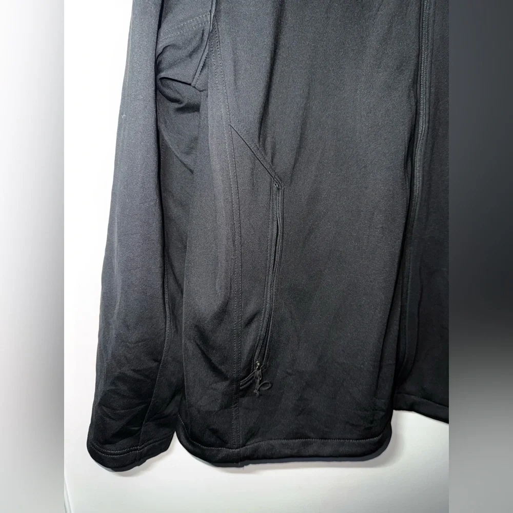 The North Face Windwall Zip Up Collared Jacket Black Polyester Men’s Size XL
